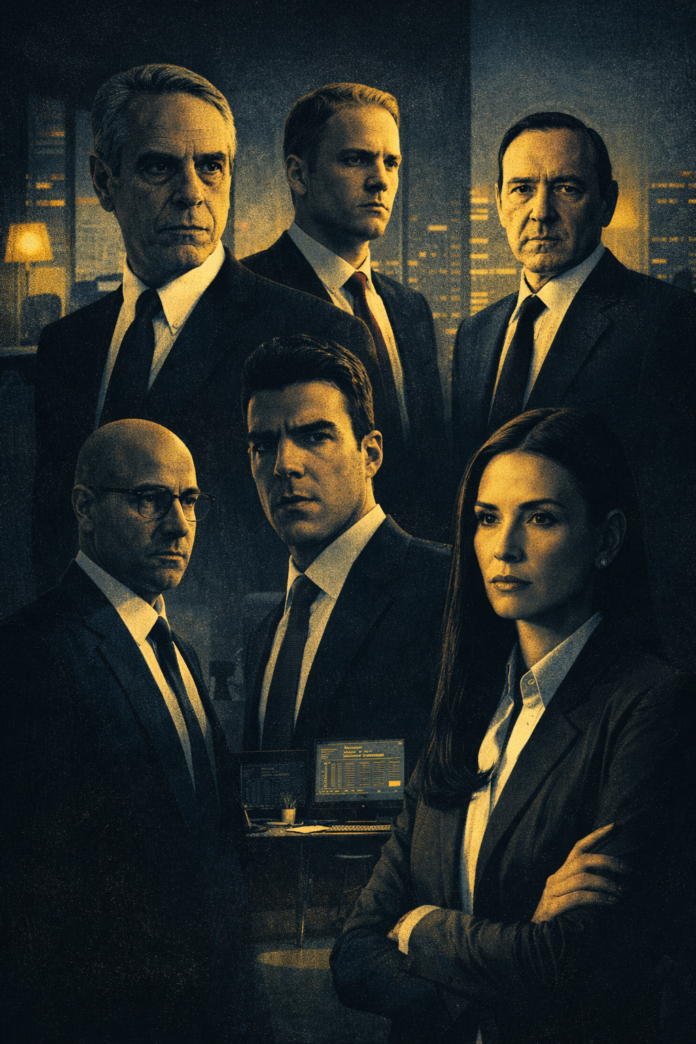 Margin Call (2011), symbolizing incentives, risk, and executive decision-making during a financial collapse.