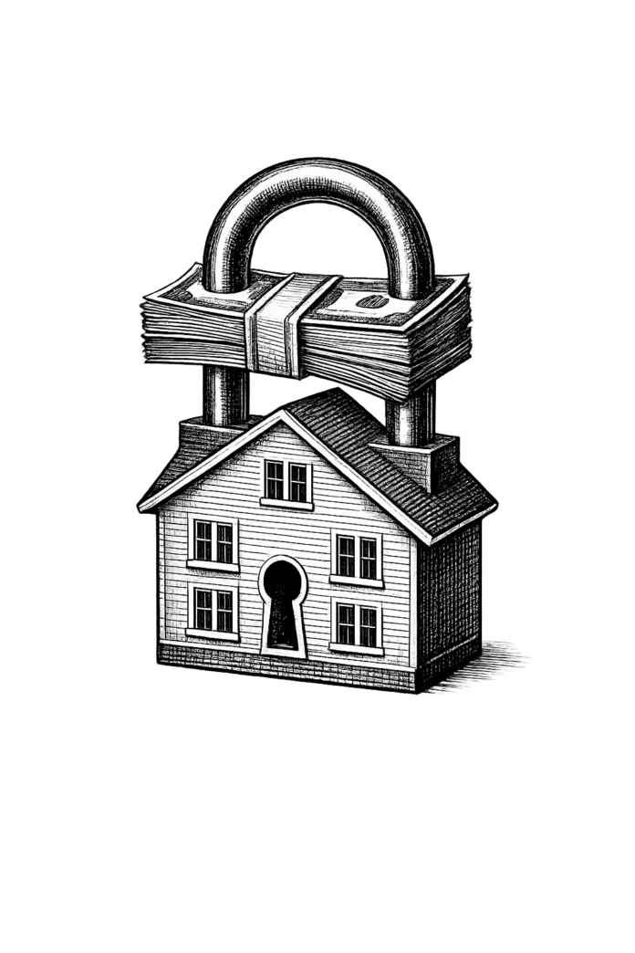 Editorial engraving of institutional capital flowing into consumer credit infrastructure, symbolizing private credit financing the Buy Now, Pay Later market.