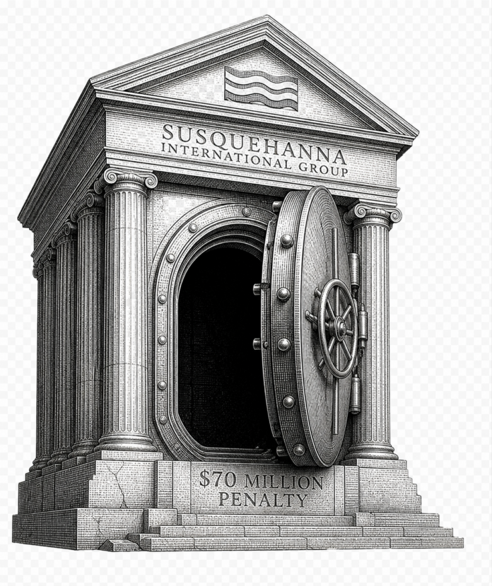 Susquehanna International Group safe with $70 million penalty text