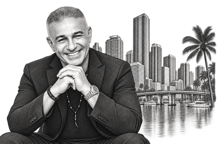 Moishe Mana in downtown Miami, where he has assembled a large portfolio of commercial properties