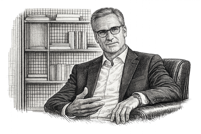 Rogério Pessoa, global head of wealth management at BTG Pactual, in a professional portrait setting.
