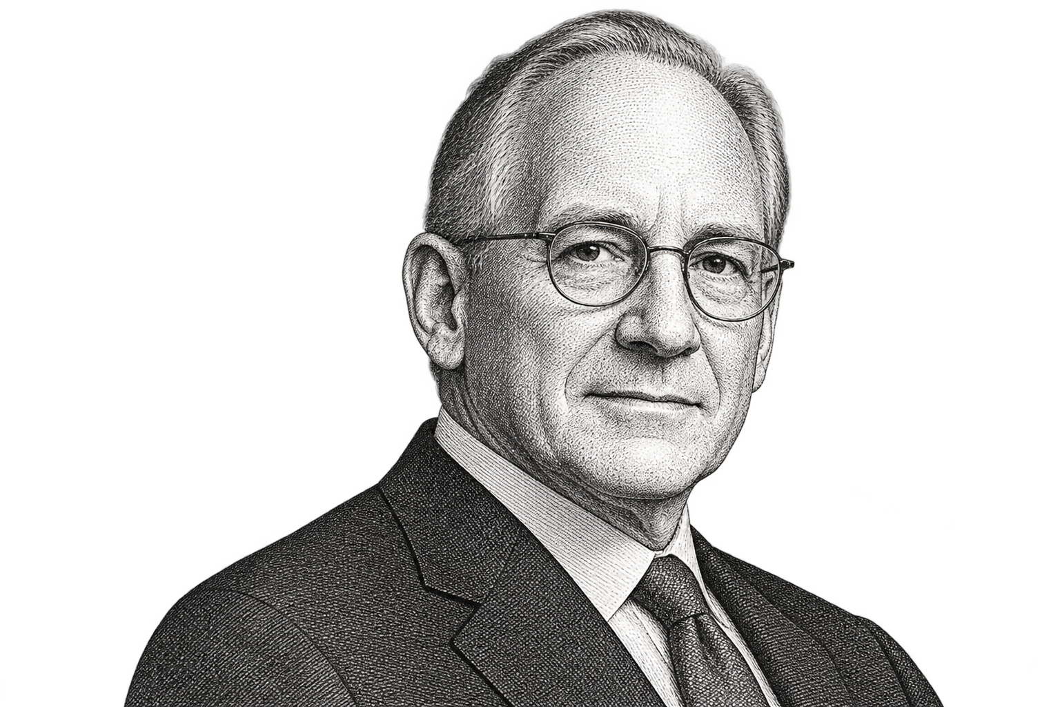 Howard Marks — Investor Editorial Portrait Editorial engraved portrait of investor Howard Marks