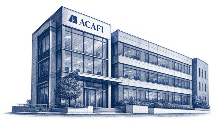 Exterior of Acafi offices in Chile, the association reporting record assets under management for investment funds.